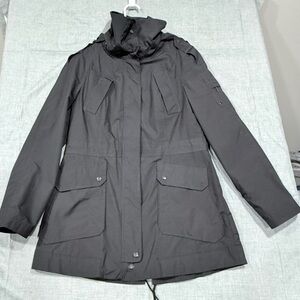 Cole Haan rain jacket/coat/parka, black, small, NEW without tags